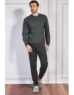 QBO PIGIAMA UOMO SERAFINO MANICA LUNGA E PANTALONE LUNGO...