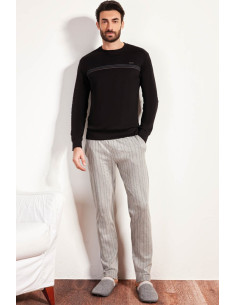 QBO PIGIAMA UOMO GIROCOLLO MANICA LUNGA E PANTALONE LUNGO...