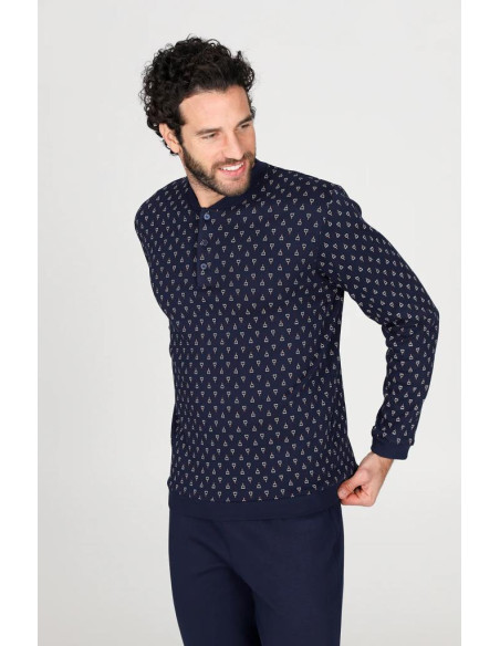 JULIPET PIGIAMA UOMO SERAFINO MANICA LUNGA E PANTALONE LUNGO - ALBENGA