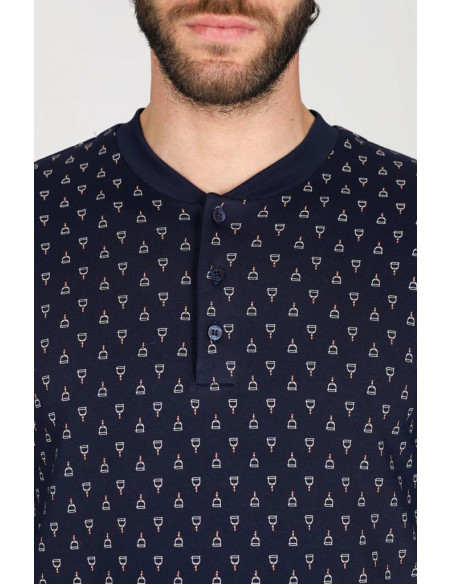 JULIPET PIGIAMA UOMO SERAFINO MANICA LUNGA E PANTALONE LUNGO - ALBENGA