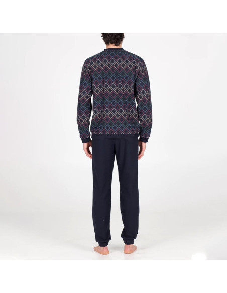 JULIPET PIGIAMA UOMO SERAFINO MANICA LUNGA E PANTALONE LUNGO - DOGLIANI