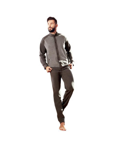 QBO PIGIAMA UOMO APERTO MANICA LUNGA E PANTALONE LUNGO