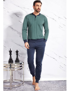 QBO PIGIAMA UOMO A SERAFINO MANICA LUNGA E PANTALONE LUNGO