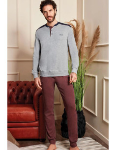 QBO PIGIAMA UOMO SERAFINO MANICA LUNGA E PANTALONE LUNGO