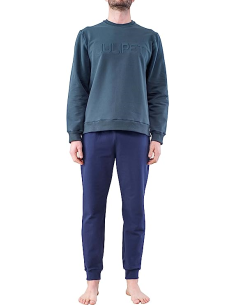 JULIPE PIGIAMA UOMO GIROGOLA MANICA LUNCA E PANTALONE IN...