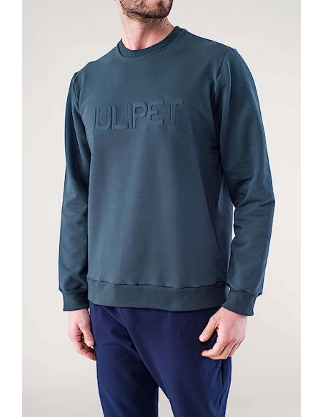 JULIPE PIGIAMA UOMO GIROGOLA MANICA LUNCA E PANTALONE IN FELPA - COGOLETO