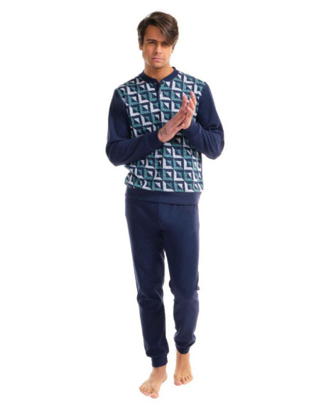 FERRUCCI PIGIAMA UOMO SERAFINO MANICA LUNGA E PANTALONE LUNGO - AZIONE