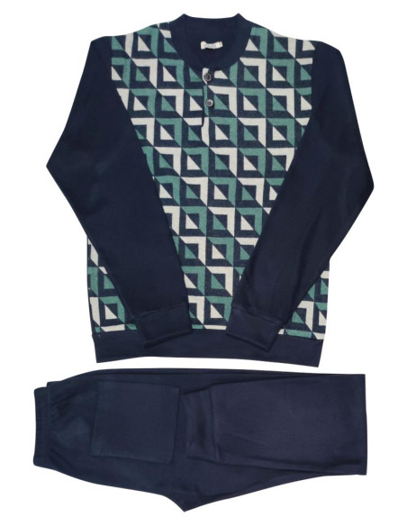 FERRUCCI PIGIAMA UOMO SERAFINO MANICA LUNGA E PANTALONE LUNGO - AZIONE