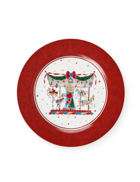 NUVOLE DI STOFFA SERVIZIO PIATTI NATALIZIO 18 PEZZI - GIOSTRA