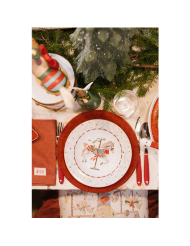 NUVOLE DI STOFFA SERVIZIO PIATTI NATALIZIO 18...