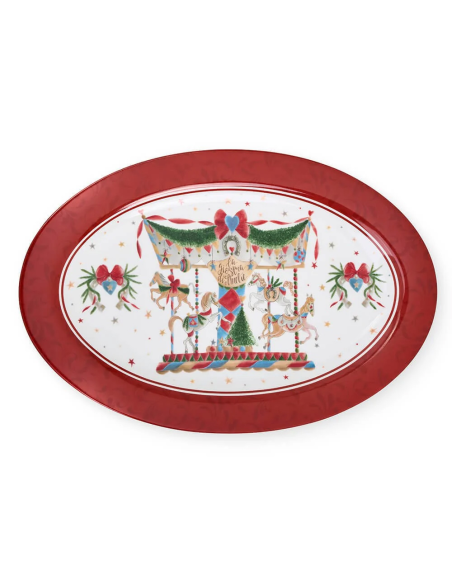 NUVOLE DI STOFFA PIATTO PORTATA OVALE 35 X 23 CM - GIOSTRA