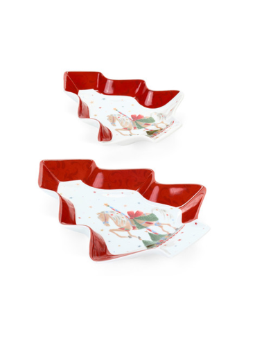 NUVOLE DI STOFFA SET 2 VASSOI ALBERO 19/27 CM -...