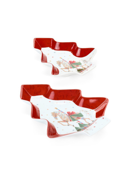 NUVOLE DI STOFFA SET 2 VASSOI ALBERO 19/27 CM - GIOSTRA