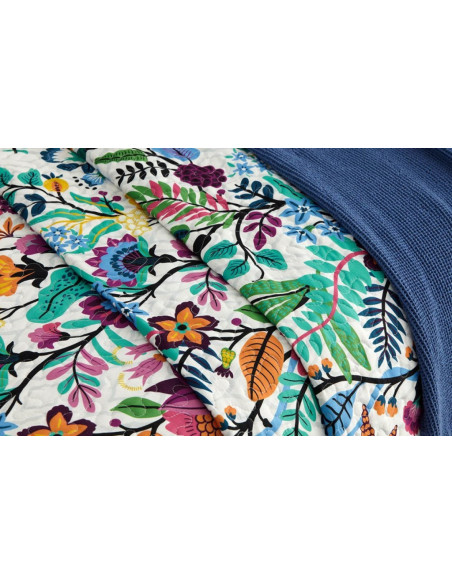 MANTEROL COPRILETTO GOFFRATO 1 PIAZZA 190 X 270 CM + FEDERA DOUBLE FACE - JUNGLE GIPSY