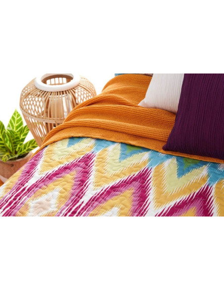 MANTEROL COPRILETTO GOFFRATO 1 PIAZZA 190 X 270 CM + FEDERA DOUBLE FACE - JUNGLE GIPSY