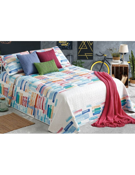 MANTEROL COPRILETTO GOFFRATO 1 PIAZZA 185 X 270 CM + FEDERA DOUBLE FACE - COLOURS