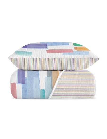 MANTEROL COPRILETTO GOFFRATO 1 PIAZZA 185 X 270 CM + FEDERA DOUBLE FACE - COLOURS