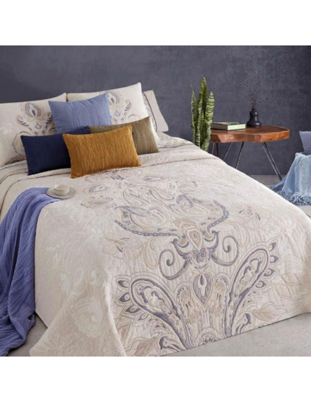 MANTEROL COPRILETTO GOFFRATO MATRIMONIALE 250 X 270 CM E 2 FEDERE - PAISLEY