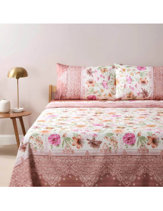 BASSETTI COMPLETO LENZUOLA COPRILETTO MATRIMONIALE -...