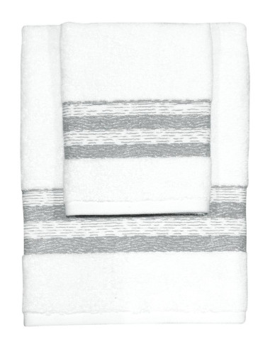 CA' D'ORO SET 2 ASCIUGAMANI IN SPUGNA DI COTONE...