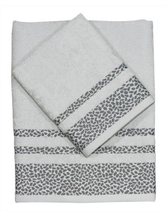 CA' D'ORO SET 2 ASCIUGAMANI IN SPUGNA DI COTONE - MALINDI