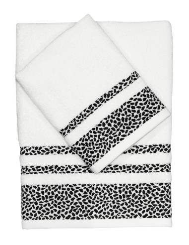 CA' D'ORO SET 2 ASCIUGAMANI IN SPUGNA DI COTONE...