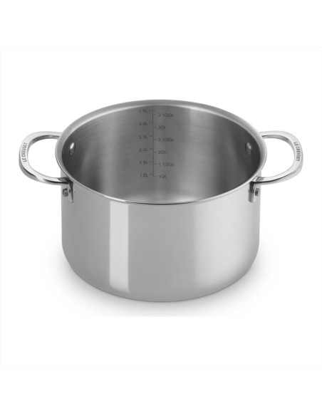 Le Creuset Casseruola bordi alti con coperchio in Acciaio inox - Evolution