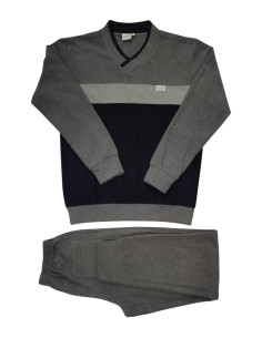 JAMAS PIGIAMA UOMO SCOLLO V MANICA LUNGA E PANTALONE LUNGO