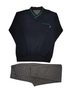 JAMAS PIGIAMA UOMO SCOLLO V MANICA LUNGA E PANTALONE LUNGO