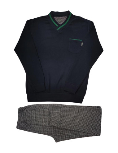 JAMAS PIGIAMA UOMO SCOLLO V MANICA LUNGA E...