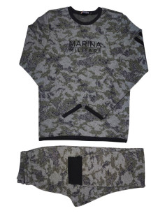 MARINA MILITARE PIGIAMA UOMO GIROGOLA MANICA LUNGA E...