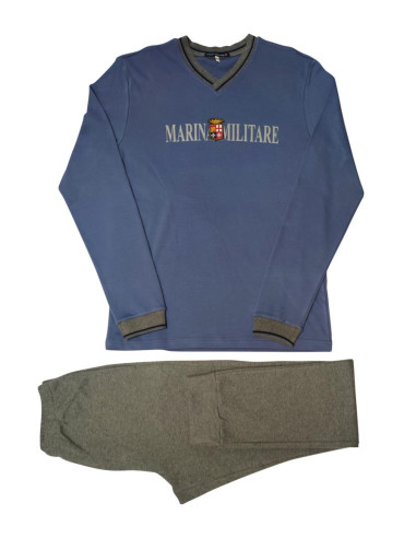 MARINA MILITARE PIGIAMA UOMO SCOLLO V MANICA...