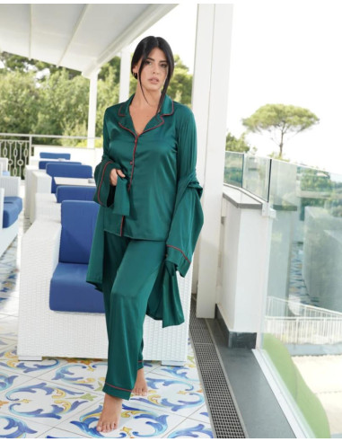 FILO D'ANGELO PIGIAMA DONNA APERTO MANICA LUNGA...