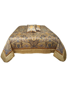 ETRO TRAPUNTA MATRIMONIALE IN RASO CON 2 CUSCINI ARREDO -...