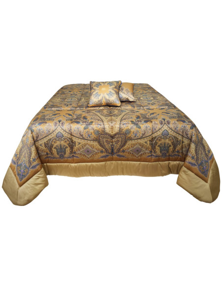 ETRO TRAPUNTA MATRIMONIALE IN RASO CON 2 CUSCINI ARREDO - KIRI