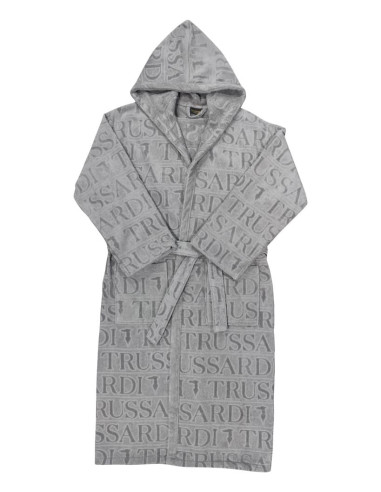 TRUSSARDI ACCAPPATOIO CON CAPPUCCIO - OVERLOGO