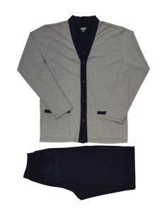 JAMAS PIGIAMA UOMO CARDIGAN APERTO MANICA LUNGA E...