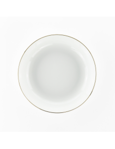 WEISSESTAL SET 6 PIATTI FONDI 20.5 CM - ONIX WHITE GOLD LINE