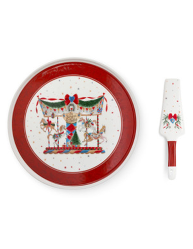 NUVOLE DI STOFFA PIATTO TORTA Ø 32 CM CON PALA...