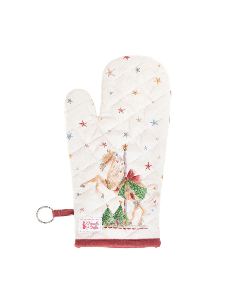 NUVOLE DI STOFFA SET GUANTO DA CUCINA E PRESINE - GIOSTRA