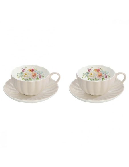 EASY LIFE SET 2 TAZZE CAFFÈ CON PIATTINO 100 ML - JARDIN ROYAL