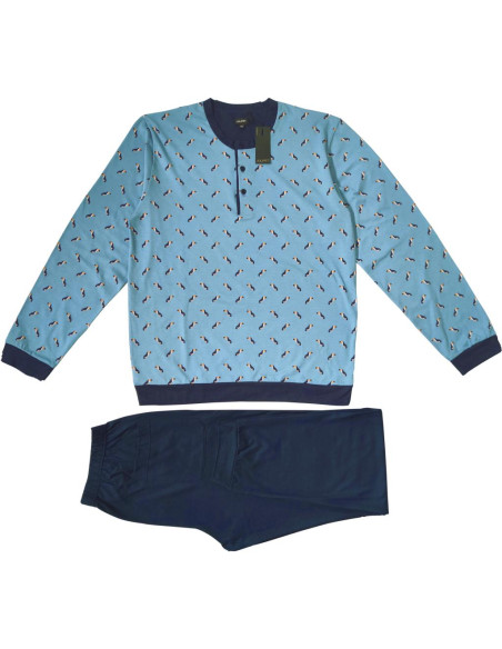 JULIPET PIGIAMA UOMO SERAFINO MANICA LUNGA E PANTALONE LUNGO - RECCO