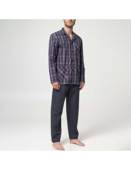 JULIPET PIGIAMA UOMO APERTO MANICA LUNGA E PANTALONE LUNGO - TRENTO