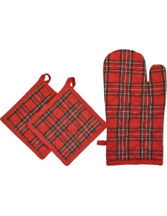 GALTEX STYLE SET GUANTO E PRESINE - TARTAN