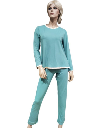 AMADINE PIGIAMA DONNA GIROGOLA MANICA LUNGA E...