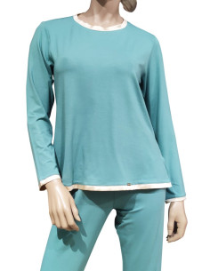 AMADINE PIGIAMA DONNA GIROGOLA MANICA LUNGA E PANTALONE... 2
