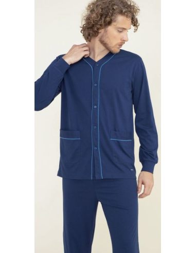 NOIDINOTTE PIGIAMA UOMO APERTO MANICA LUNGA E...