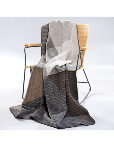 BIEDERLACK COPERTA CON STRUTTURA IN RILIVEVO COTONE 150 X 200 CM - FEEL GRAPHIC