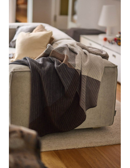 BIEDERLACK COPERTA CON STRUTTURA IN RILIVEVO COTONE 150 X 200 CM - FEEL GRAPHIC