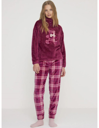 NOIDINOTTE PIGIAMA DONNA A LUPETTO MANICA LUNGA...